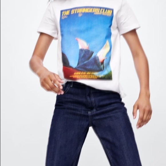 Zara Graphic Tee “The Stranger Club” - Picture 2 of 4